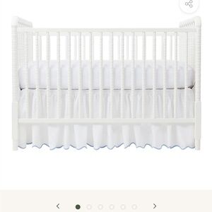 Cornflower Pique Scallop Crib Skirt – Biscuit Home